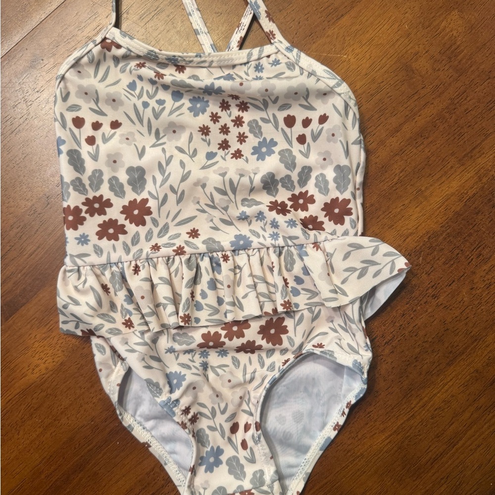 Mebie Baby Floral Kids Swim One Piece